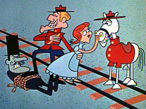Snidely Whiplash, Dudley Do-right, Nell and Horse