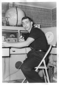Mickey Unger at radio console