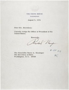 Nixon's resignation letter