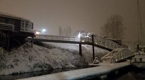 The ramp up to the parking lot. Jantzen Bay Marina, January 11, 2017