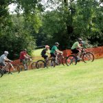 start of mountain bike race